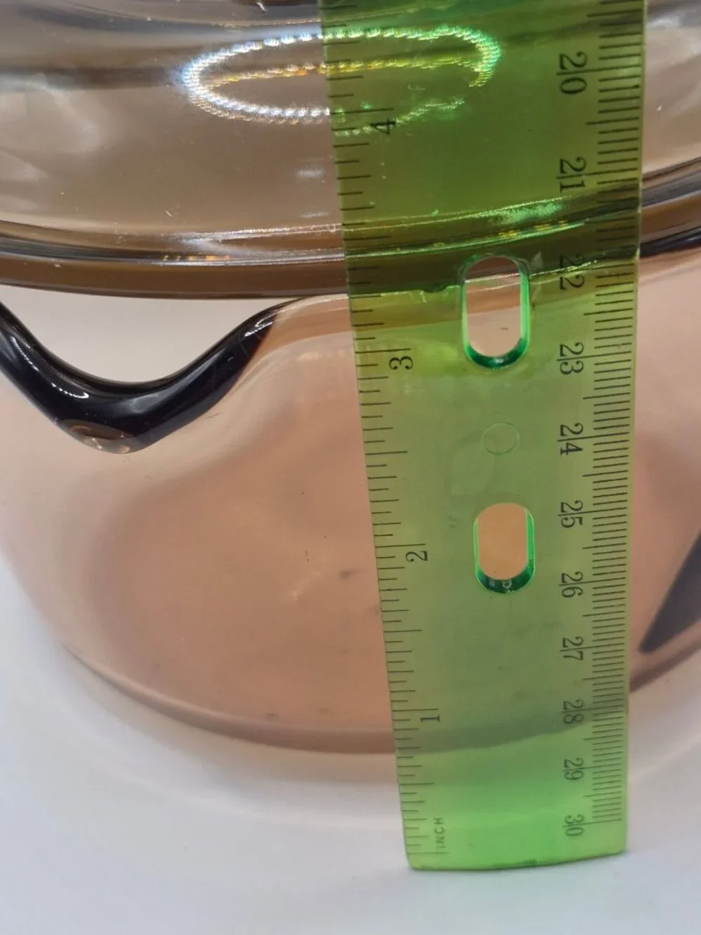 Vintage Vision/ Pyrex Amber Glass Saucepan Lid 1.5 Quart Heat-Resistant Cookware